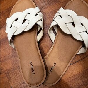 Torrid Women's Cream Braided Sandals